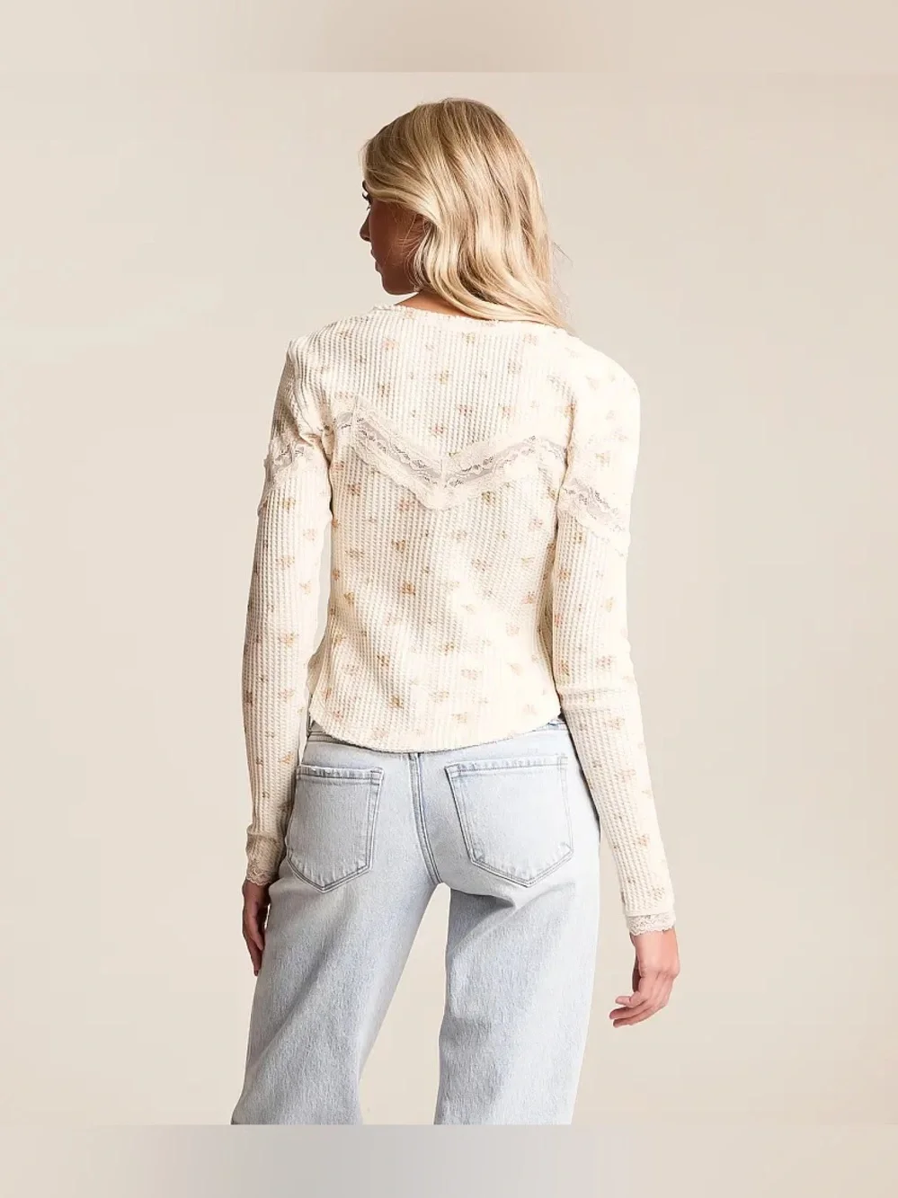 🆕 Free People Let's Party Cardi Waffle Knit Long Sleeve Top NWT SZ XS